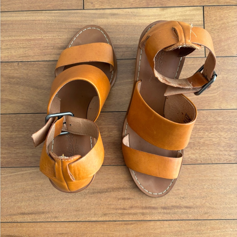 Madewell Brown/Tan Sandals Leather Warren Sandal - Picture 6 of 10